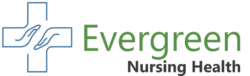 Small Logo of Evergreen Nursing Health on dark background