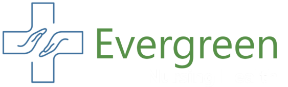 Logo of Evergreen Nursing Health on white background
