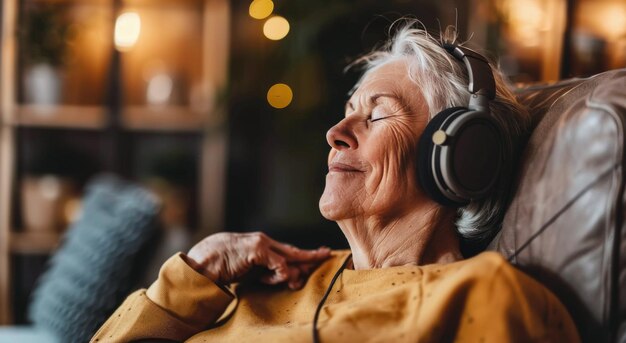 woman listening to music