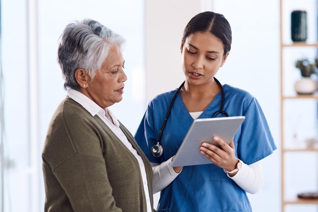 nurse with patient showing good communication in caregiving with patient